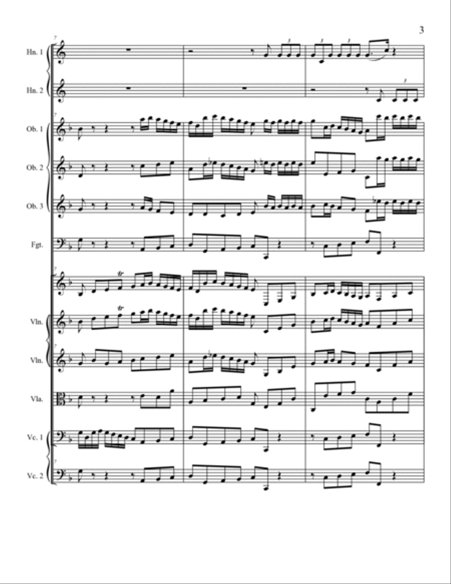 Brandenburg Concerto No 1 in F Major, BWV 1046 Chamber Orchestra scores gallery preview page 4