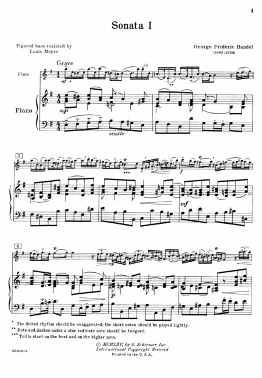 Seven Sonatas for Flute and Piano Flute Solo scores gallery preview page 2
