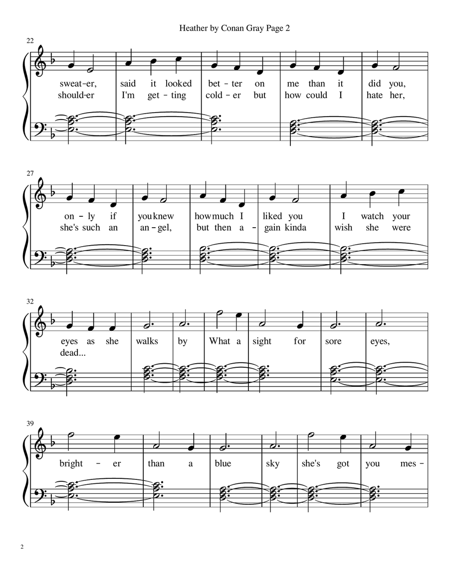 Heather Piano, Vocal scores gallery preview page 2