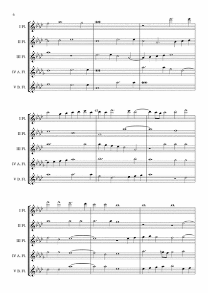 Exsultate Deo (Giovanni Pierluigi da Palestrina) Flute Choir arr. Adrian Wagner image number null