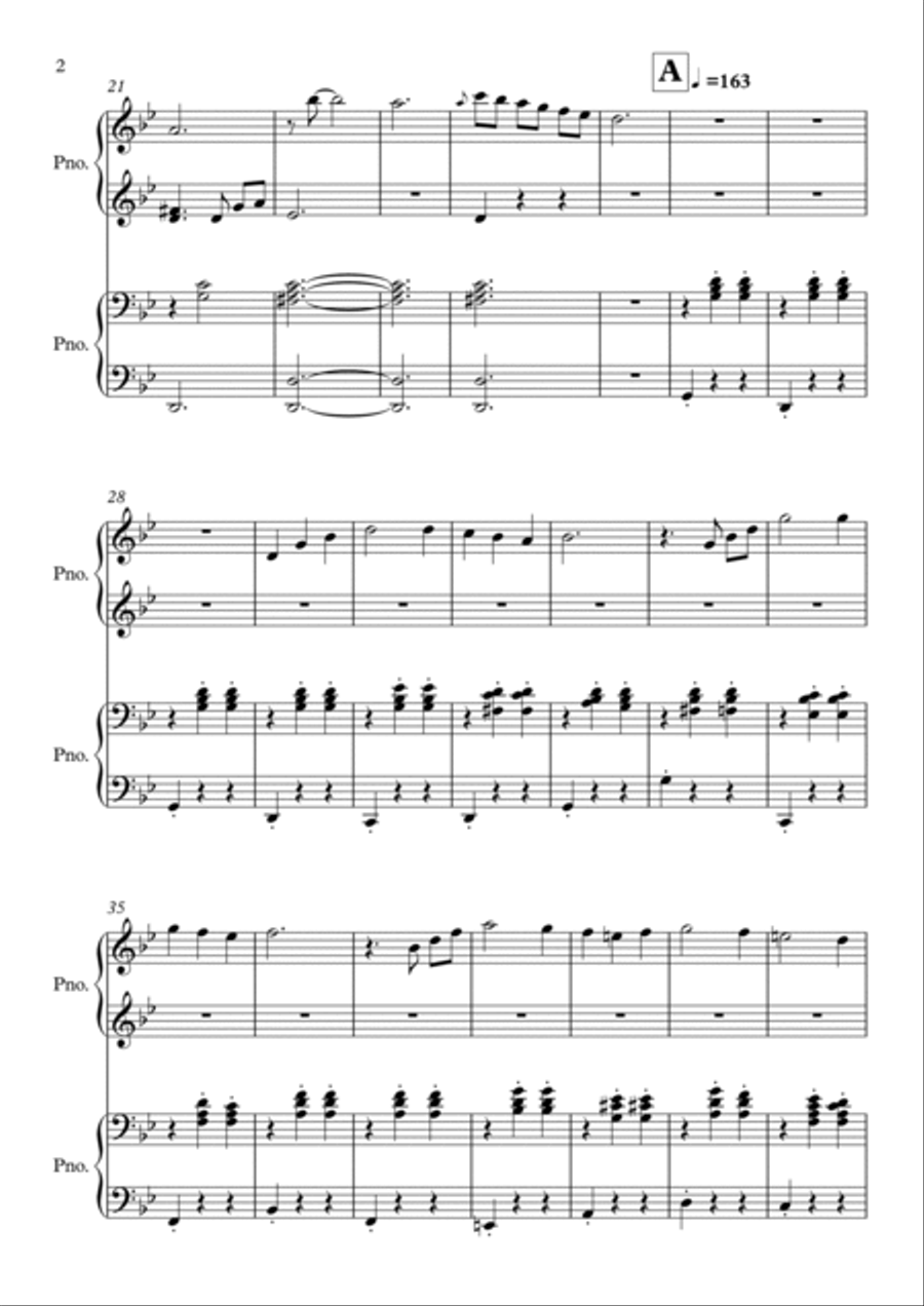Howl's Moving Castle 1 Piano, 4-Hands scores gallery preview page 2