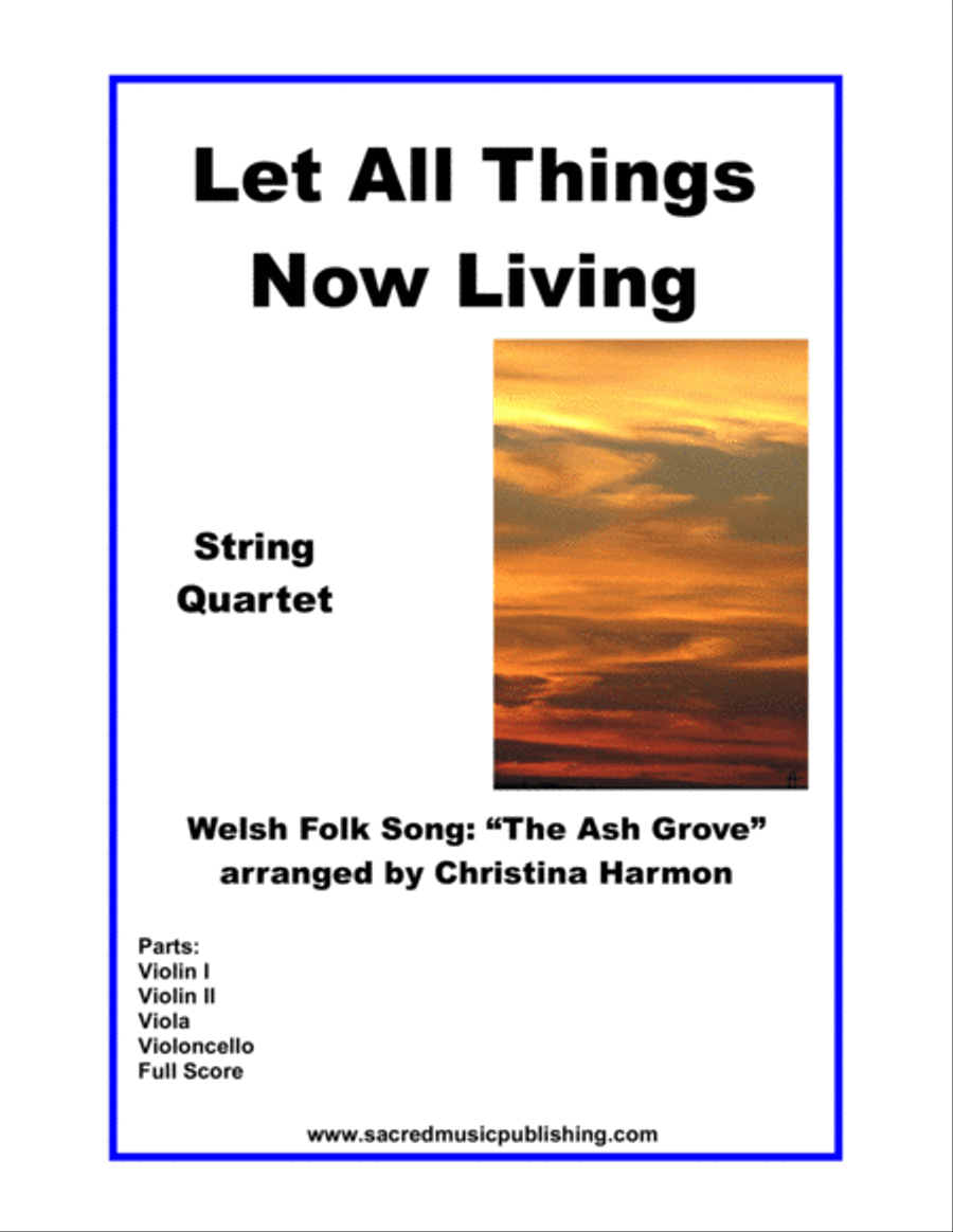 Let All Things Now Living – String Quartet String Quartet scores gallery preview page 1
