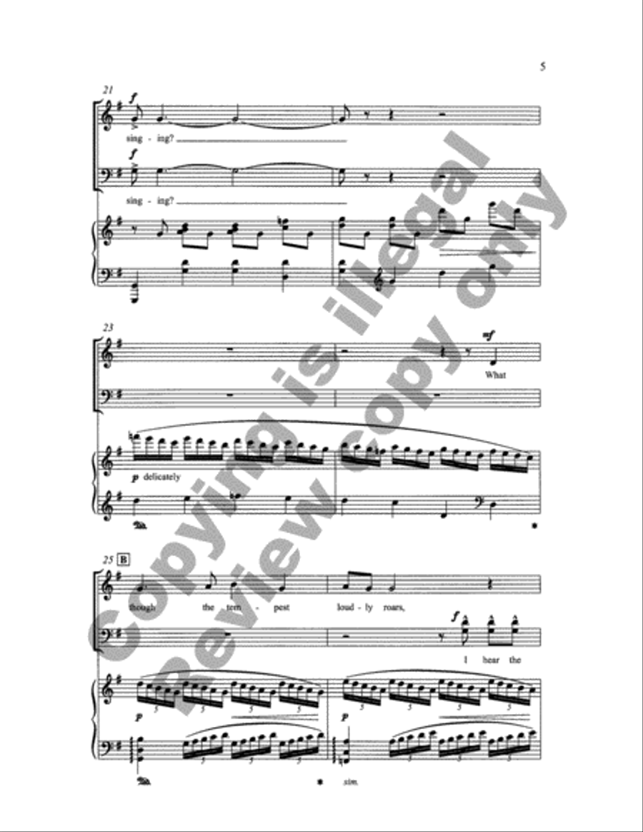 How Can I Keep from Singing? (Choral Score) 4-Part scores gallery preview page 4