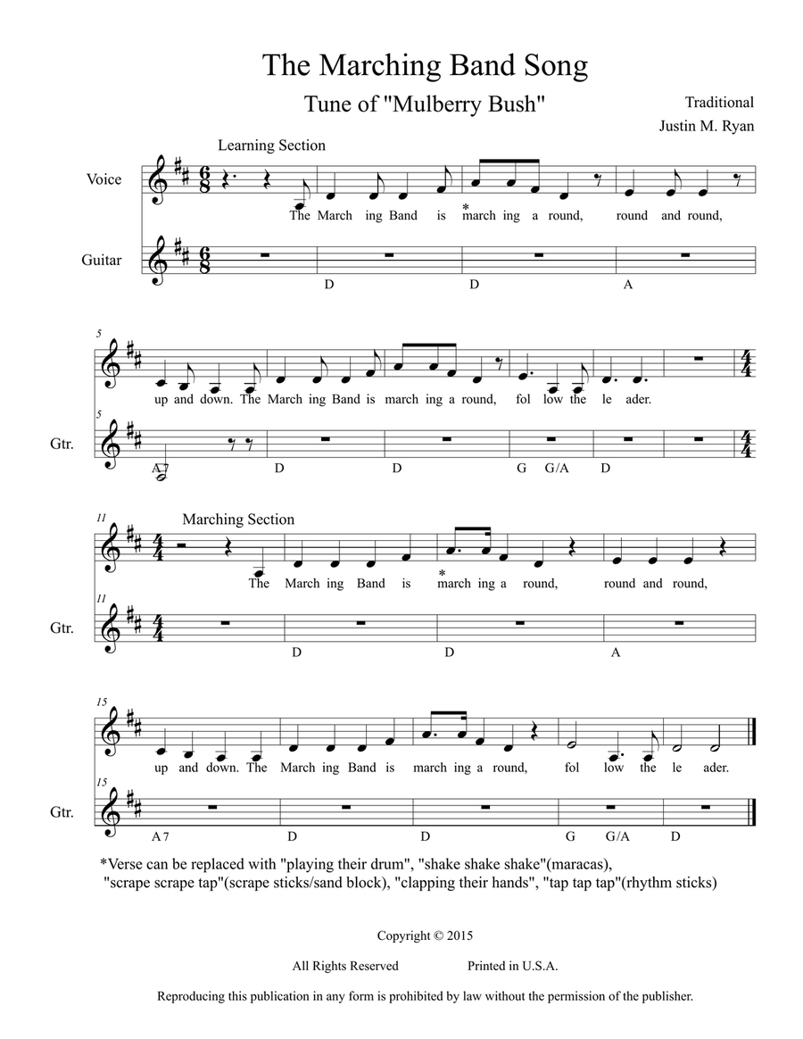 The Marching Band Song Marching Band scores gallery preview page 1