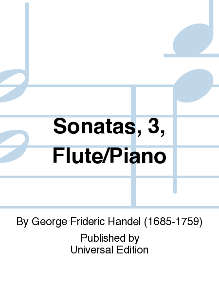 Sonatas, 3, Flute/Piano