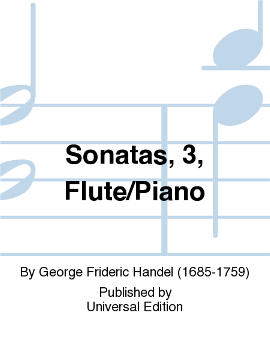 Sonatas, 3, Flute/Piano Sonatas, 3, Flute/Piano Flute scores gallery preview page 1