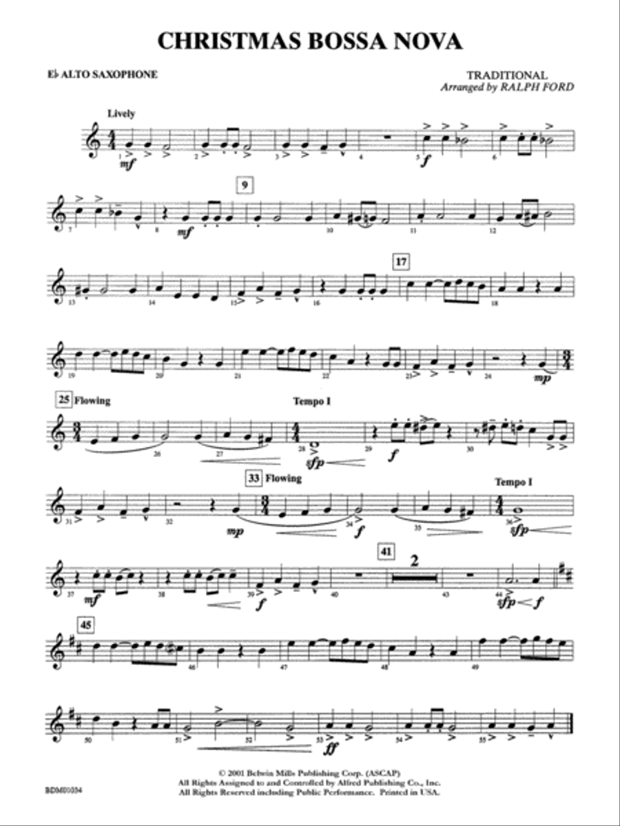 Bossa nova new arrivals saxophone