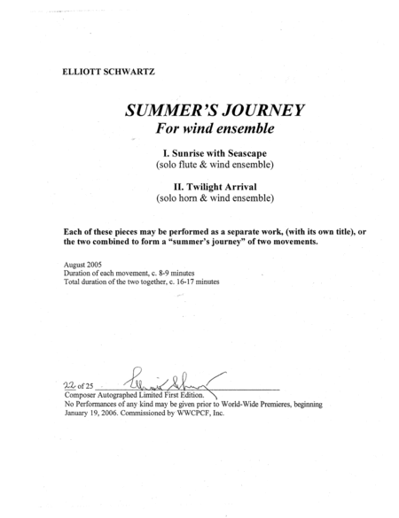 [Schwartz] Summer's Journey