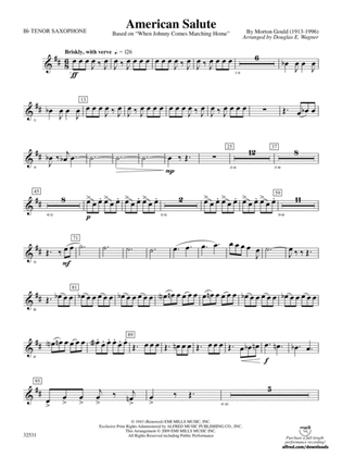 American Salute: B-flat Tenor Saxophone