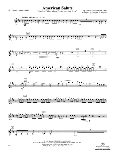 American Salute: B-flat Tenor Saxophone