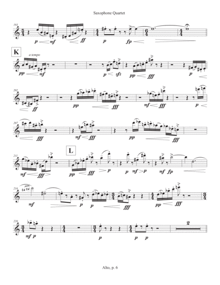 Saxophone Quartet (2016) alto part
