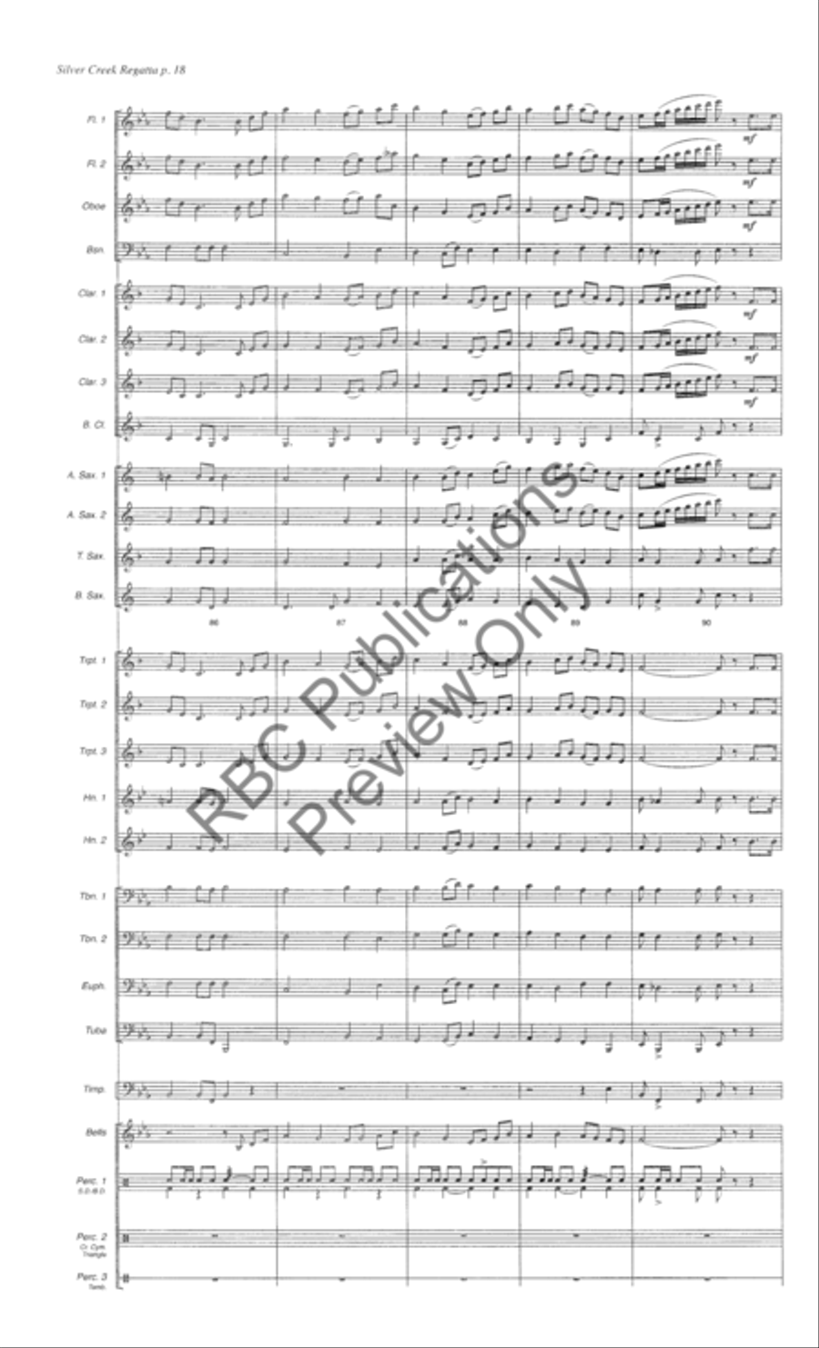 Silver Creek Regatta Concert Band scores gallery preview page 21