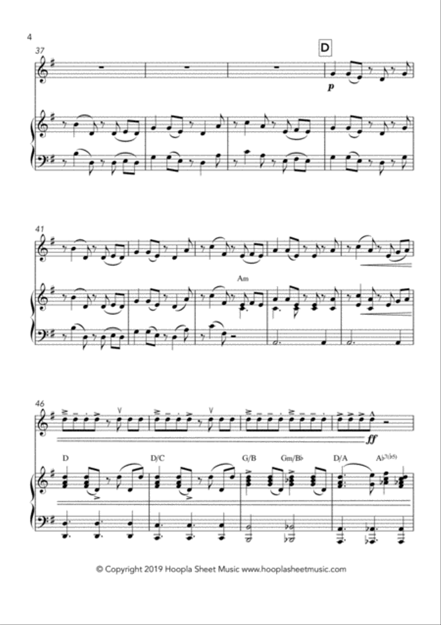Jingle Bells Salsa Violin Solo scores gallery preview page 4