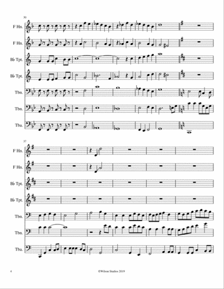 Are You Washed in the Blood? Brass Ensemble scores gallery preview page 4