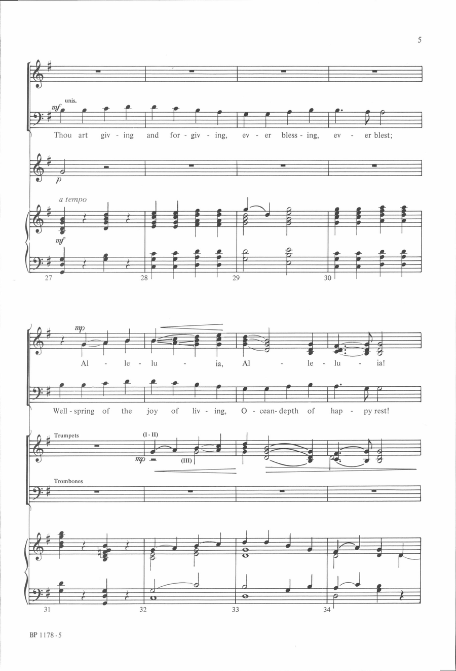 Ode to Joy Ode to Joy 4-Part scores gallery preview page 5