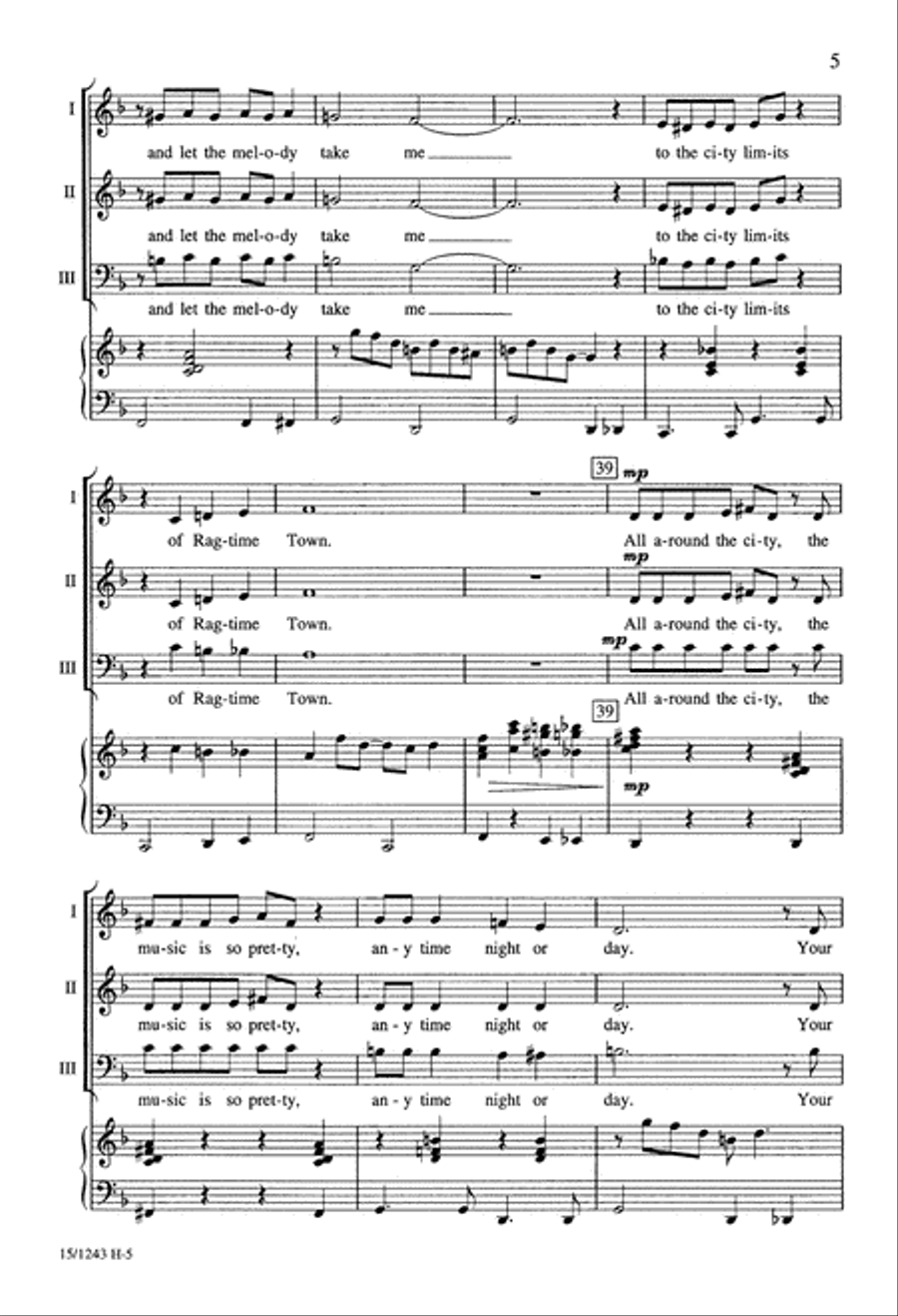 Ragtime Town Unison Choir scores gallery preview page 5