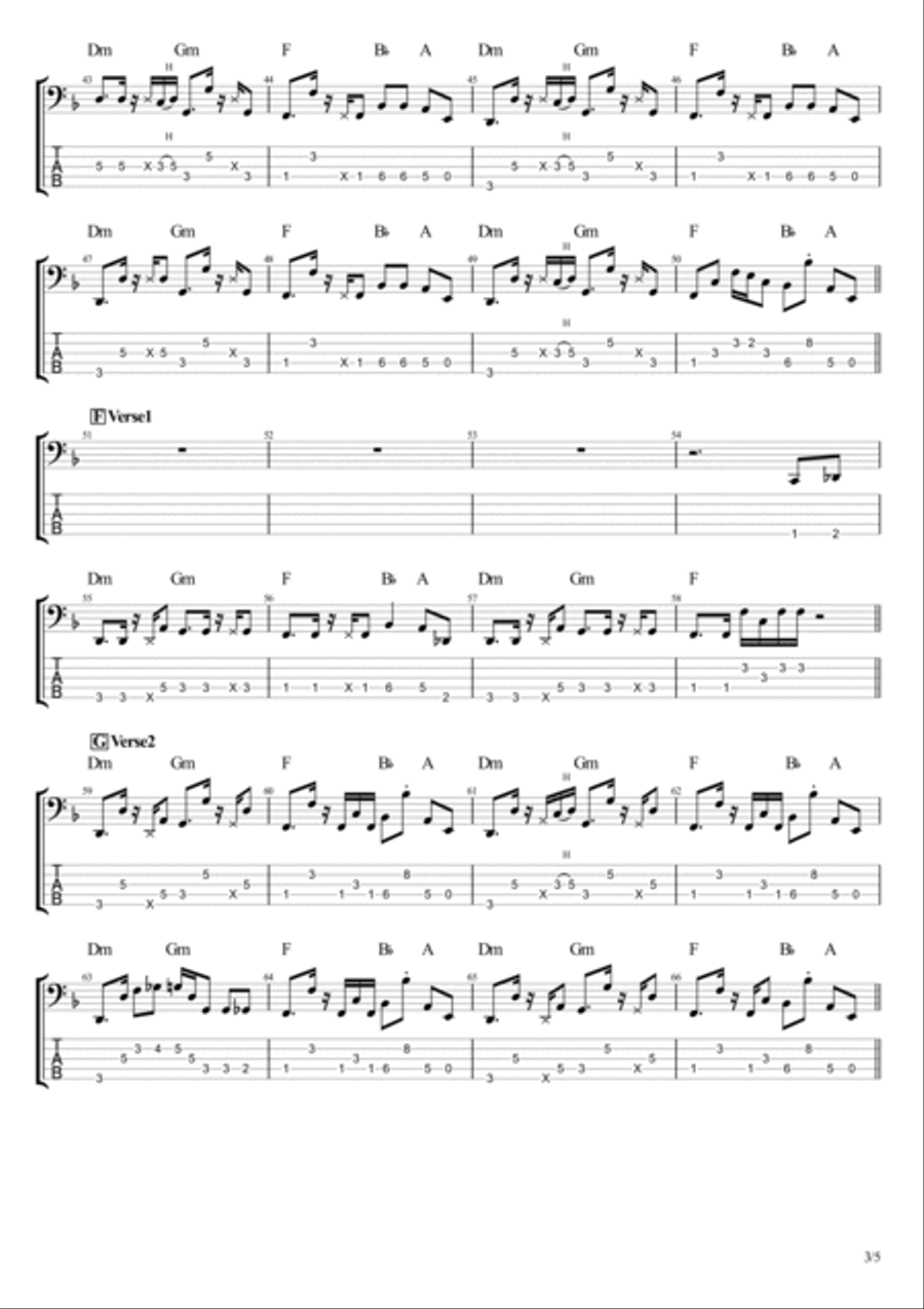 Matenrou Bass Guitar scores gallery preview page 3
