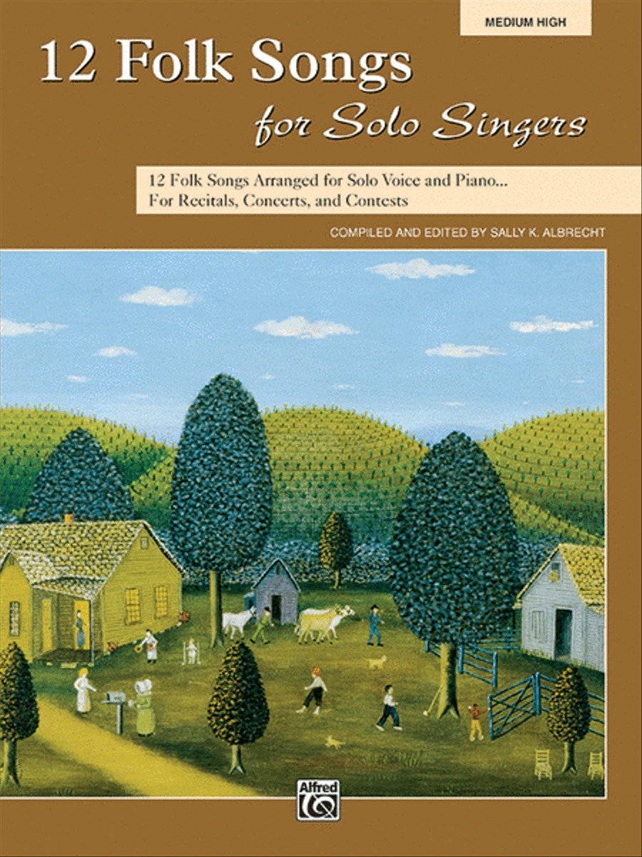 12 Folk Songs for Solo Singers Medium-High Voice scores gallery preview page 1