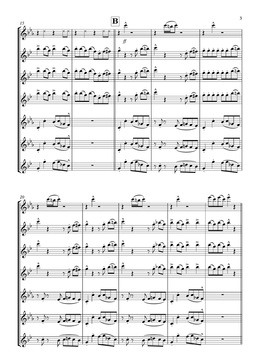 Runaway Baby Woodwind Ensemble scores gallery preview page 3