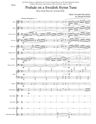 Prelude on a Swedish Hymn Tune (concert band grade 2.5), arr. Brenda Portman