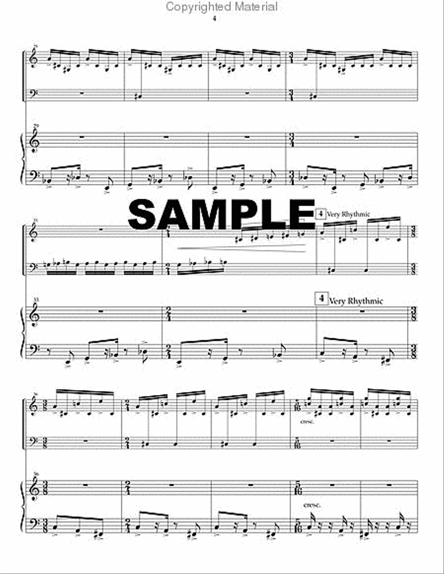 Concerto in One Movement for Marimba (piano reduction) Percussion Ensemble scores gallery preview page 5