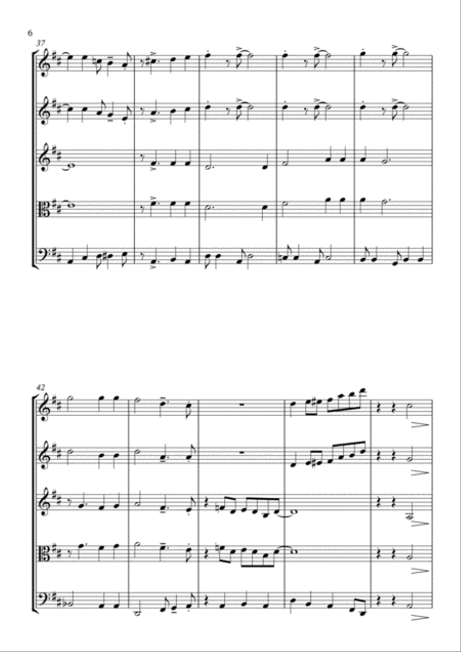 When the Saints Go Marching In - for String Quartet String Quartet scores gallery preview page 6
