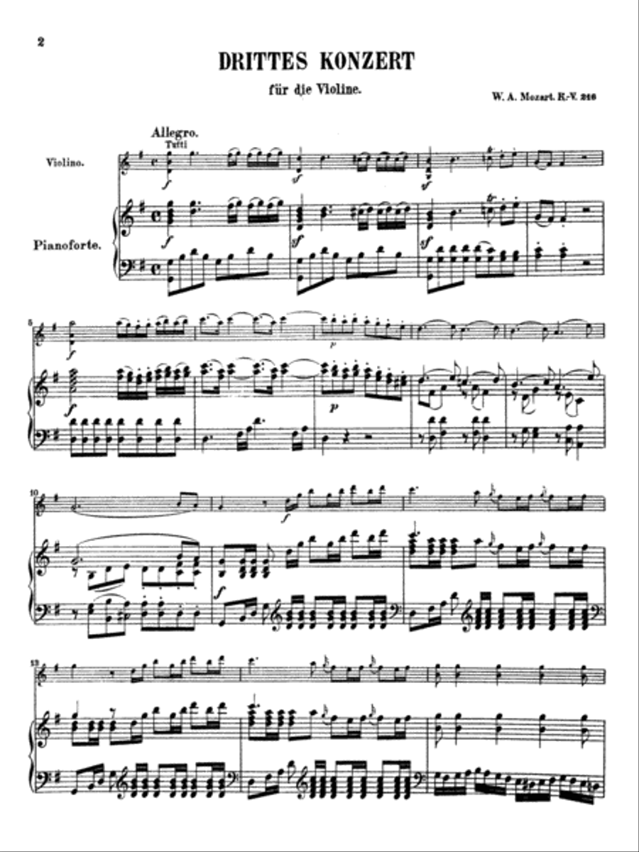 Violin Concerto No. 3 in G Major, K. 216 Small Ensemble scores gallery preview page 3