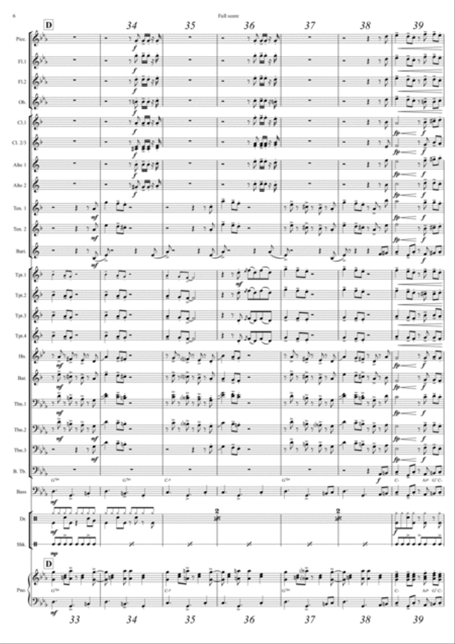 Sway (quien Sera) Concert Band scores gallery preview page 6