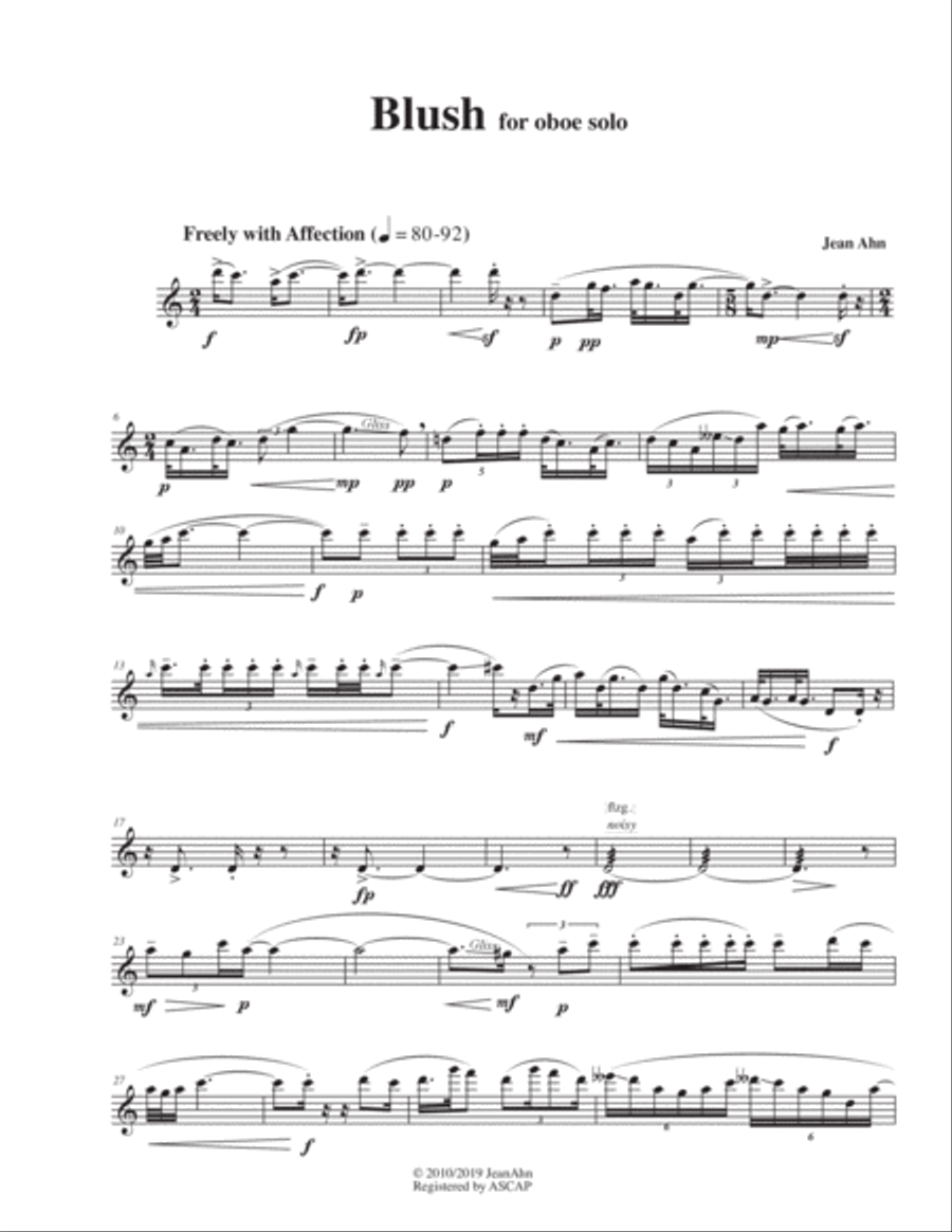 Blush for Oboe Oboe Solo scores gallery preview page 3