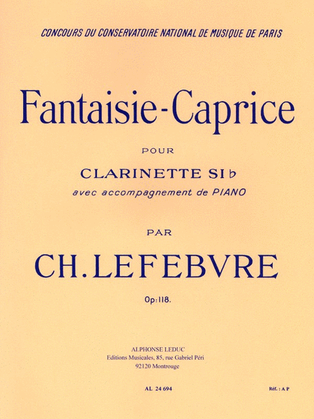 Fantaisie-caprice Op.118 (clarinet & Piano)