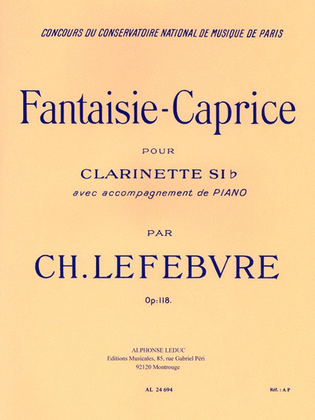 Fantaisie-caprice Op.118 (clarinet & Piano)