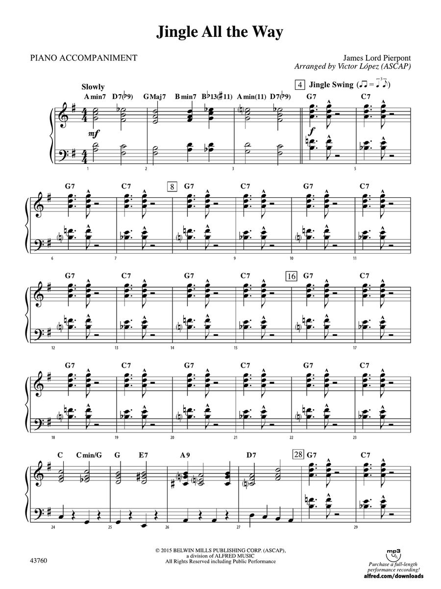 Jingle All the Way: Piano Accompaniment