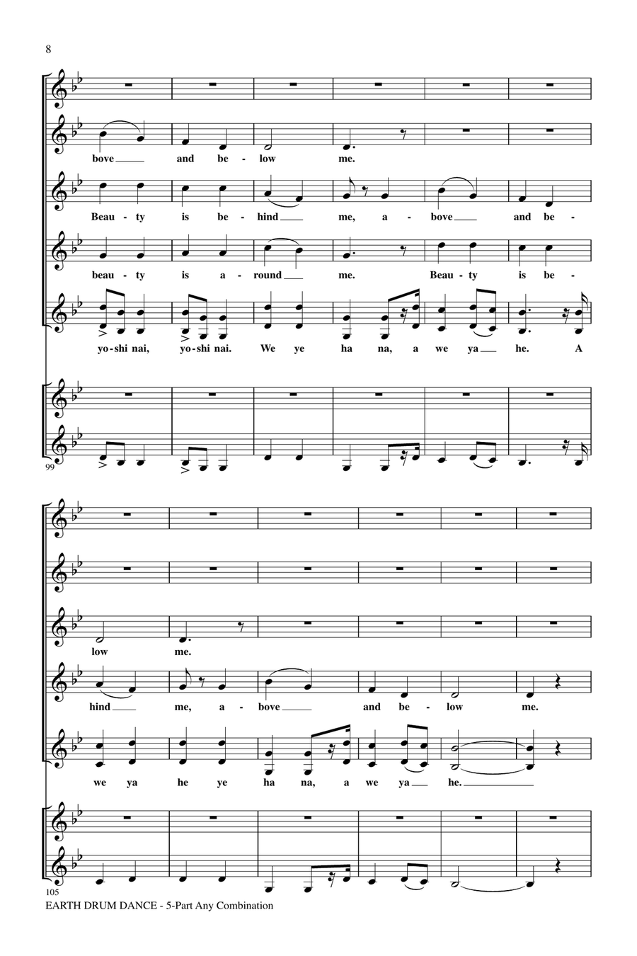 Earth Drum Dance Choir scores gallery preview page 6