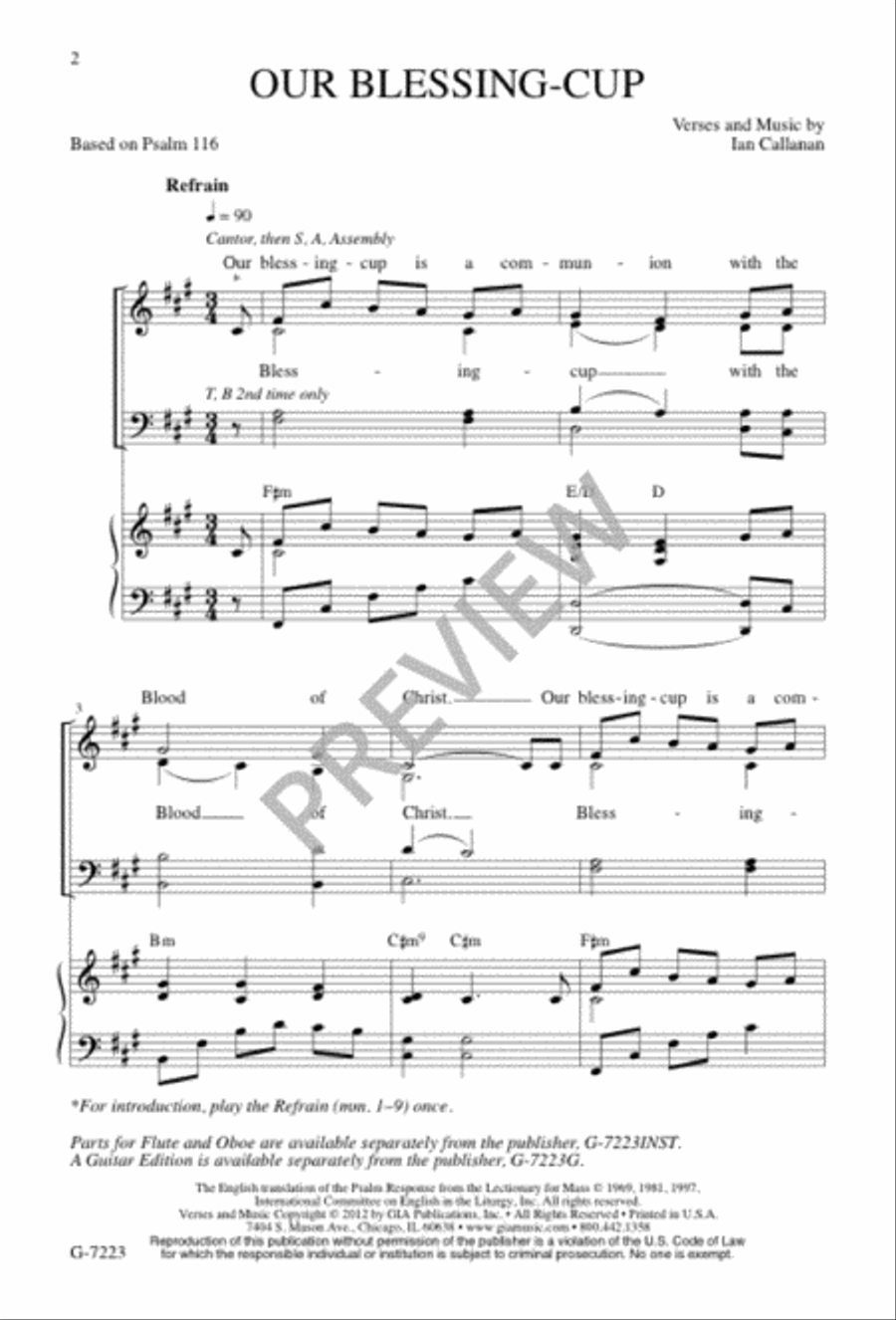 Our Blessing-Cup 4-Part scores gallery preview page 2