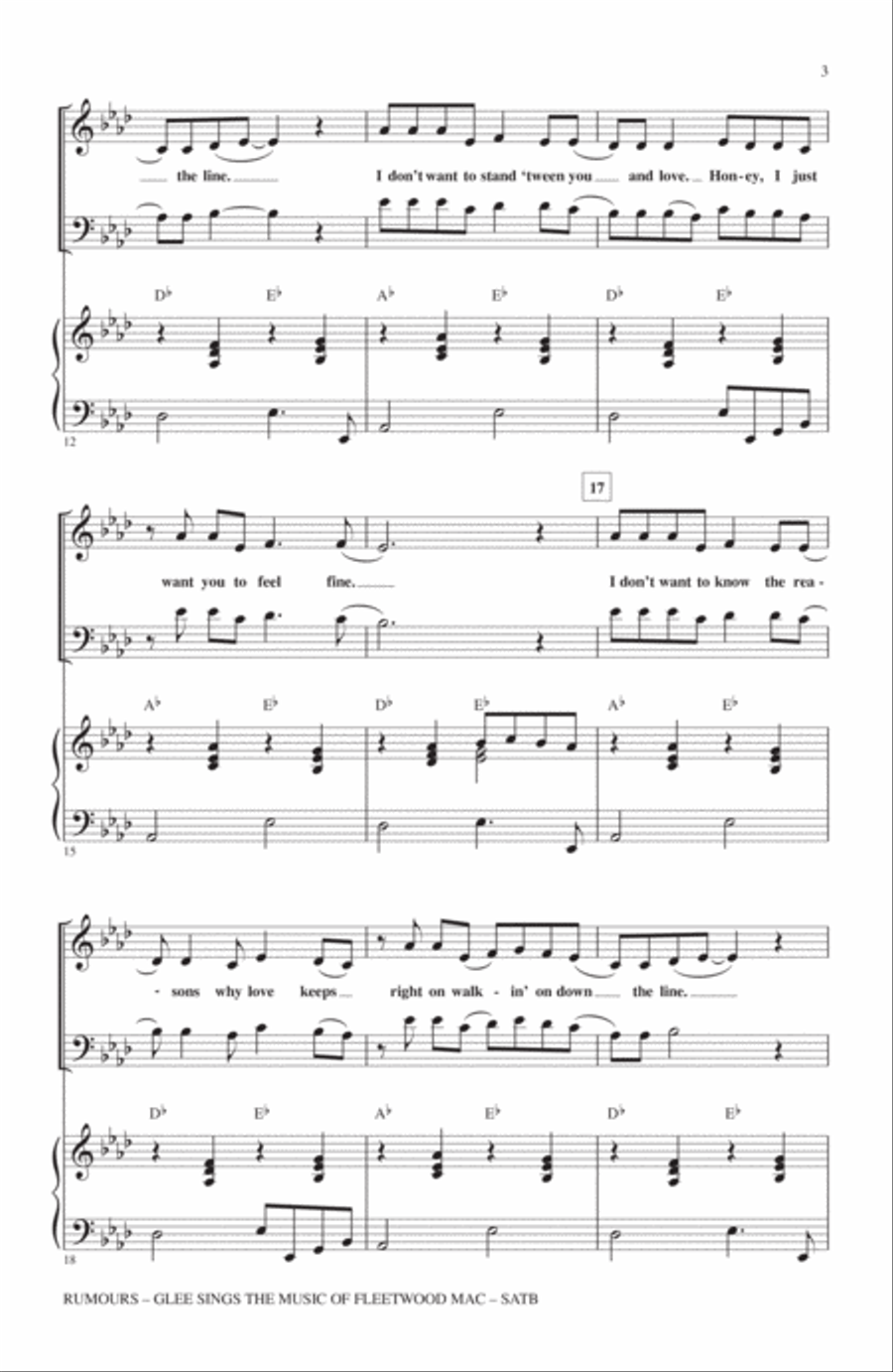 Rumours: Glee Sings The Music Of Fleetwood Mac 4-Part scores gallery preview page 2