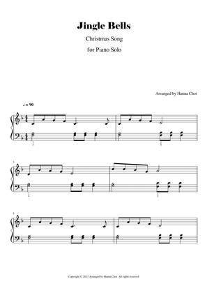 Book cover for Jingle Bells (Christmas Song) - for Piano Solo
