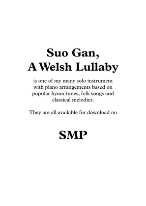 Book cover for Suo Gan, A Welsh Lullaby, for Violin and Piano