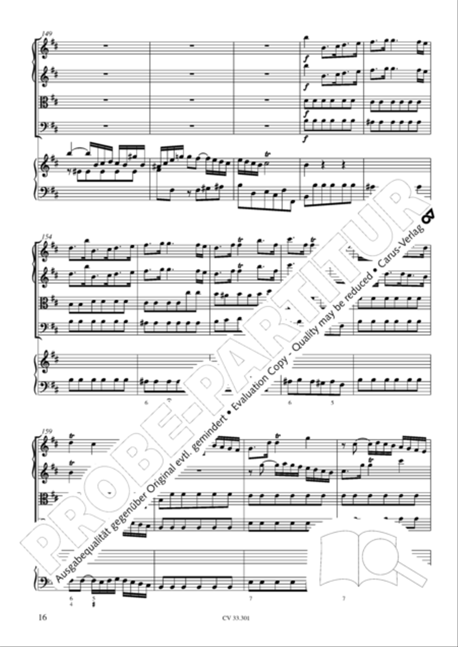 Concerto per il Cembalo in D Cello scores gallery preview page 17