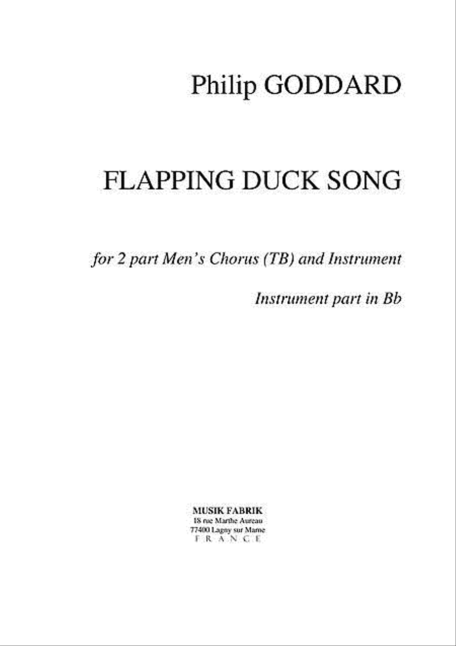 Flapping Duck Song Flapping Duck Song Voice scores gallery preview page 1