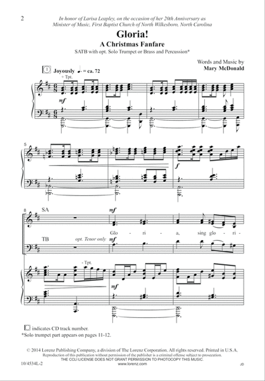 Gloria! 4-Part scores gallery preview page 3