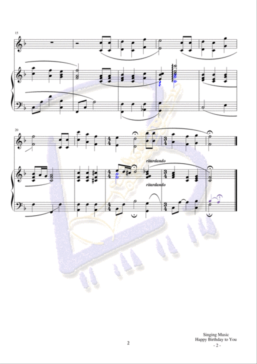 Happy Birthday to You English Horn scores gallery preview page 2