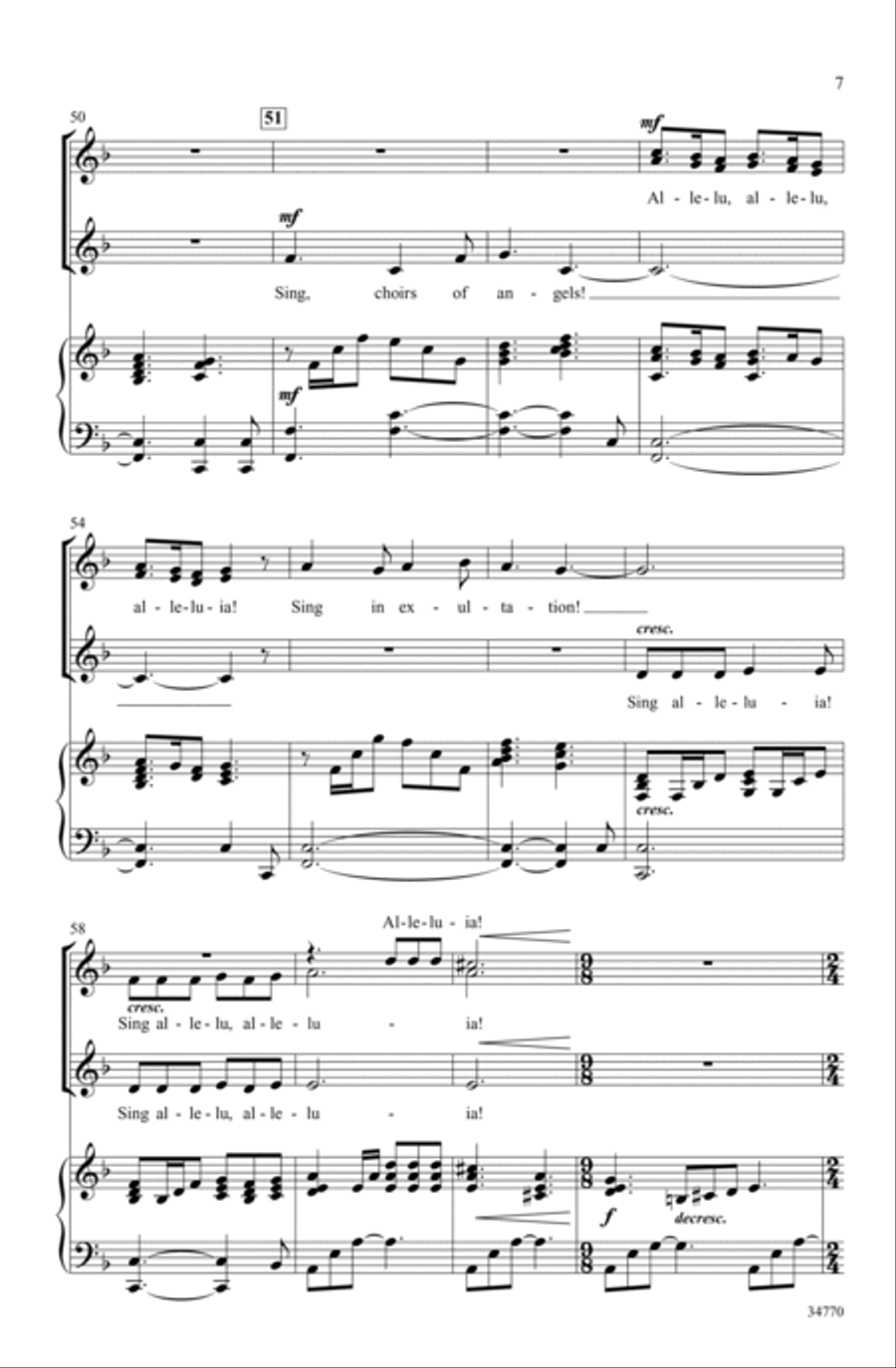 Angels' Gloria Angels' Gloria SSA scores gallery preview page 6