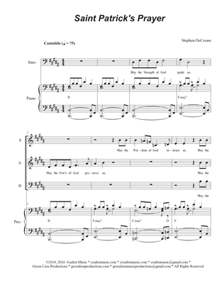 Saint Patrick's Prayer (Vocal Trio - (SAB)