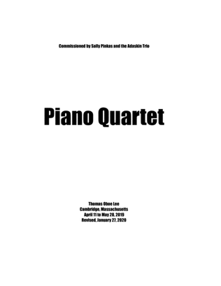 Piano Quartet (2019) for violin, viola, cello and piano