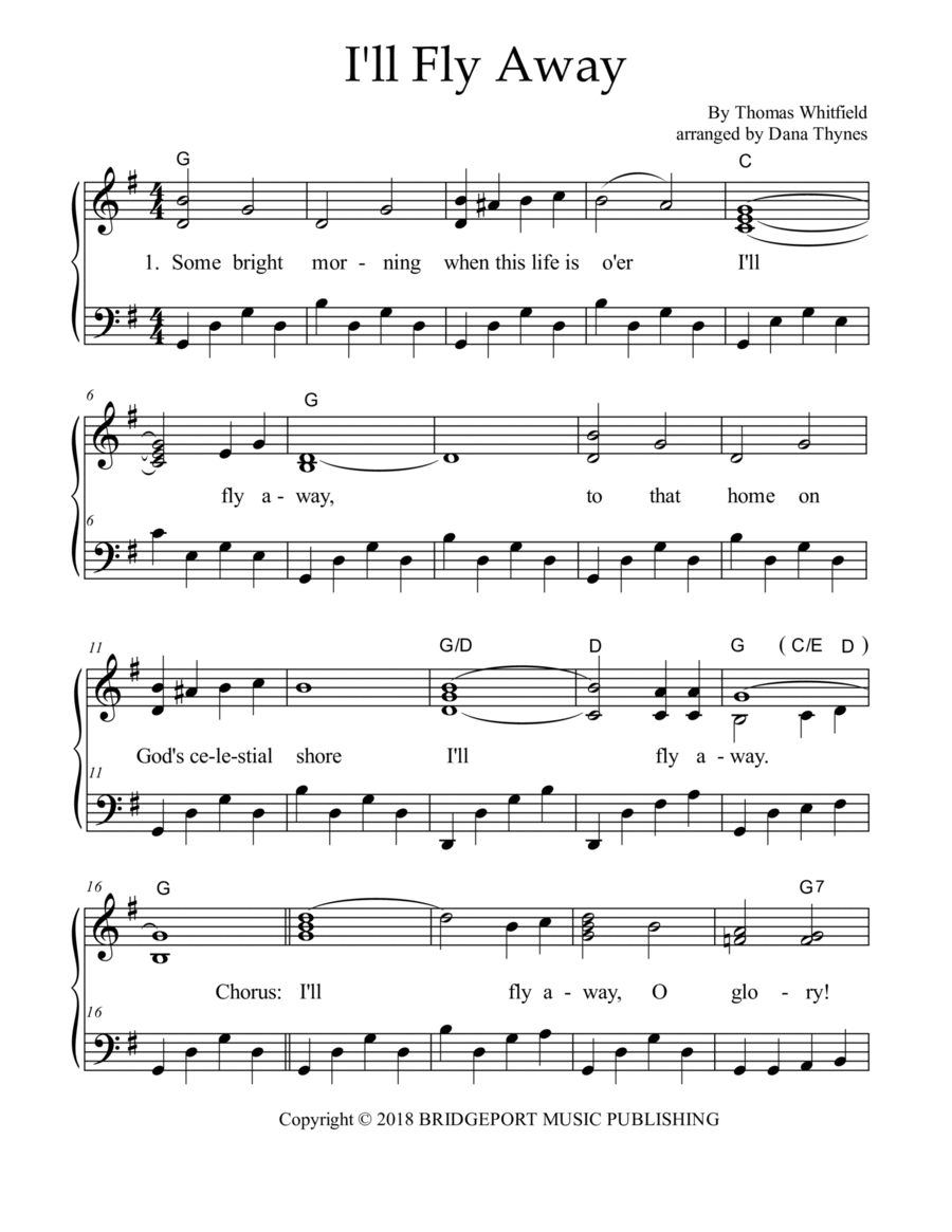 I'll Fly Away Voice scores gallery preview page 1