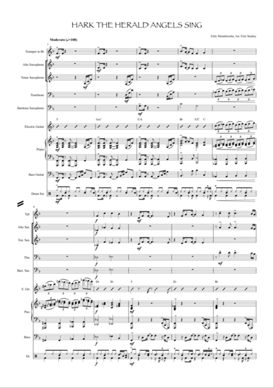 Hark The Herald Angels Sing! Concert Band scores gallery preview page 1