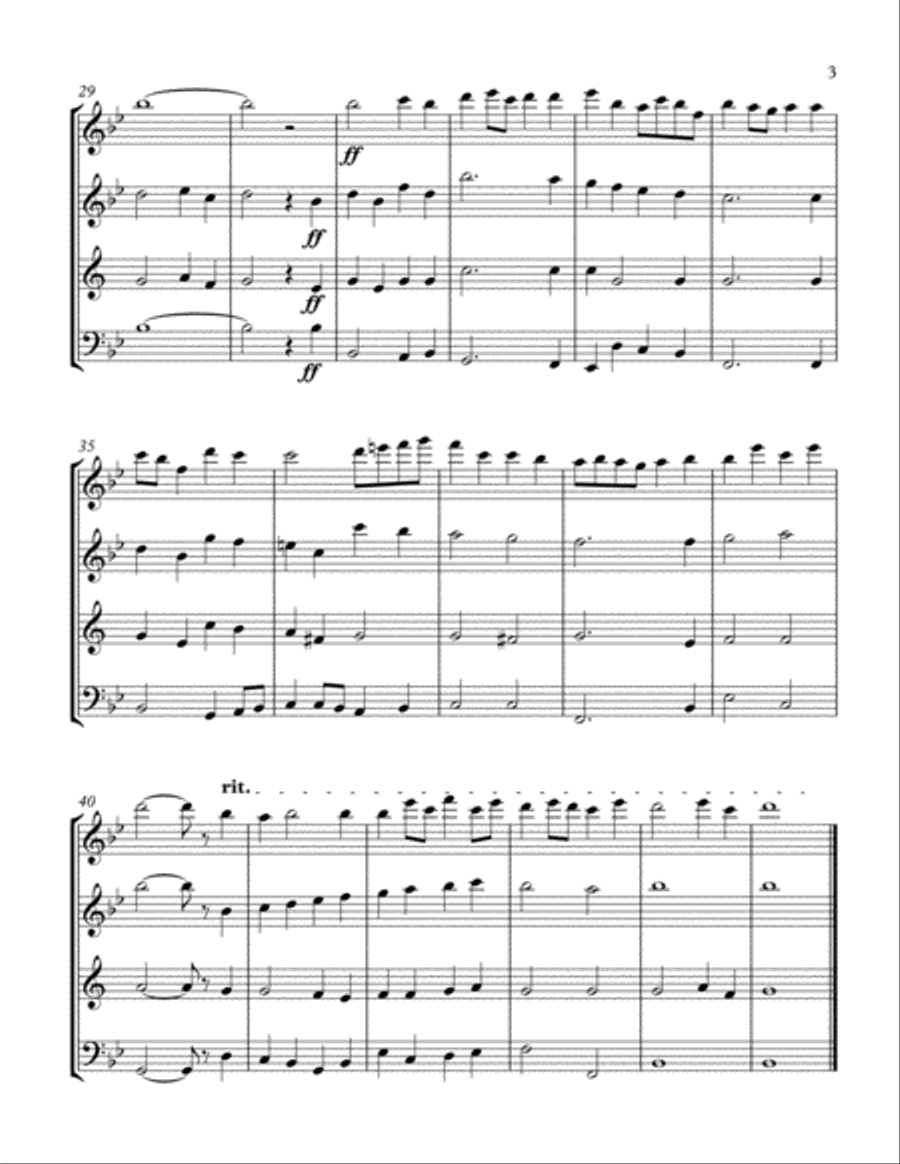 Rejoice, the Lord is King (Wind Quartet) Woodwind Quartet scores gallery preview page 3