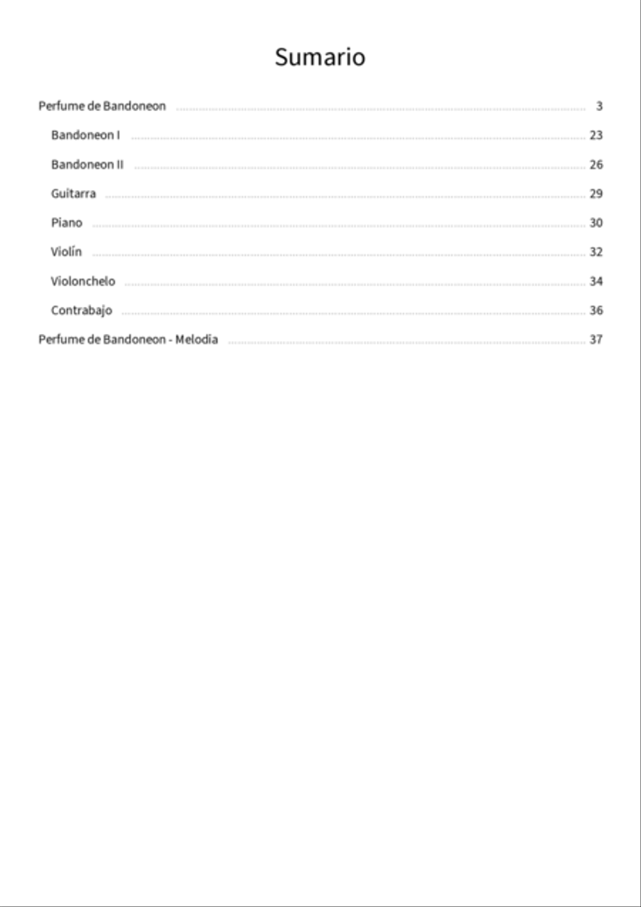 Perfume de Bandoneon Perfume de Bandoneon Cello scores gallery preview page 3