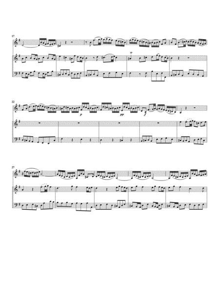 Two arias from Cantata BWV 202 (arrangement for violin and organ or harpsichord)