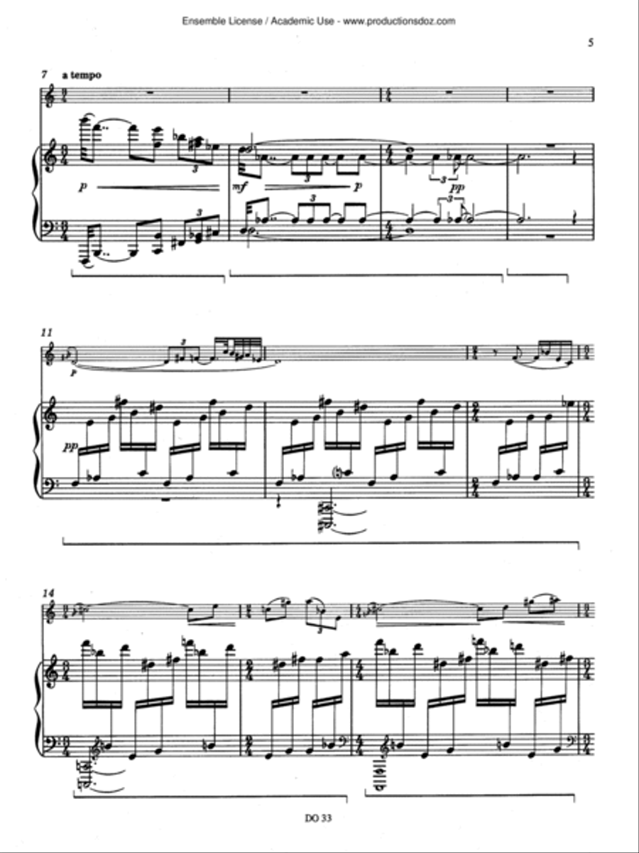 Aria op. 27 Flute Solo scores gallery preview page 5